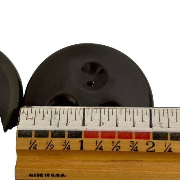 Vintage Franciscan Madeira Salt & Pepper Shaker Brown Green No Cap On Bottom - Picture 7 of 7